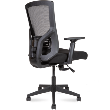 Кресло офисное / Гарда LB / черный пластик / черная сетка / черная сидушка