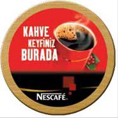 Квадратная столешница Werzalit (80х80 см) Nescafe печать 