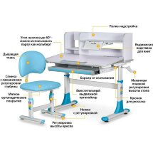 Комплект парта и стул Mealux EVO BD-21 серый