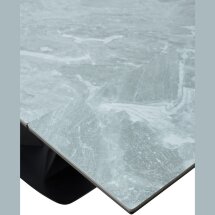 Стол Ниагара 140 Серый мрамор, керамика / черный каркас М-City