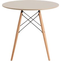 Стол Eames DSW NEW D80 бежевый