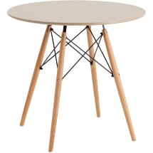 Стол Eames DSW NEW D80 бежевый