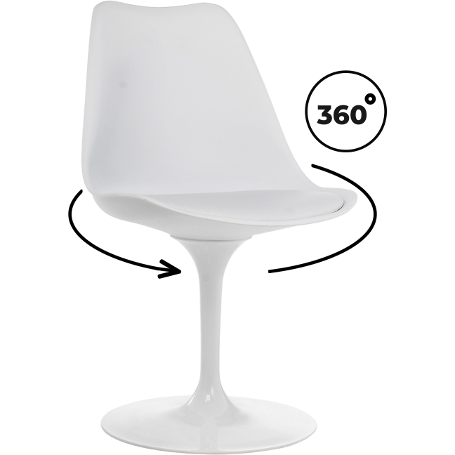 Стул на металлокаркасе Tulip white Стул на металлокаркасе Tulip white
