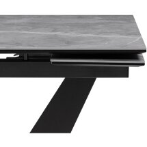Керамический стол Кели 140(200)х80х76 белый / черныйй