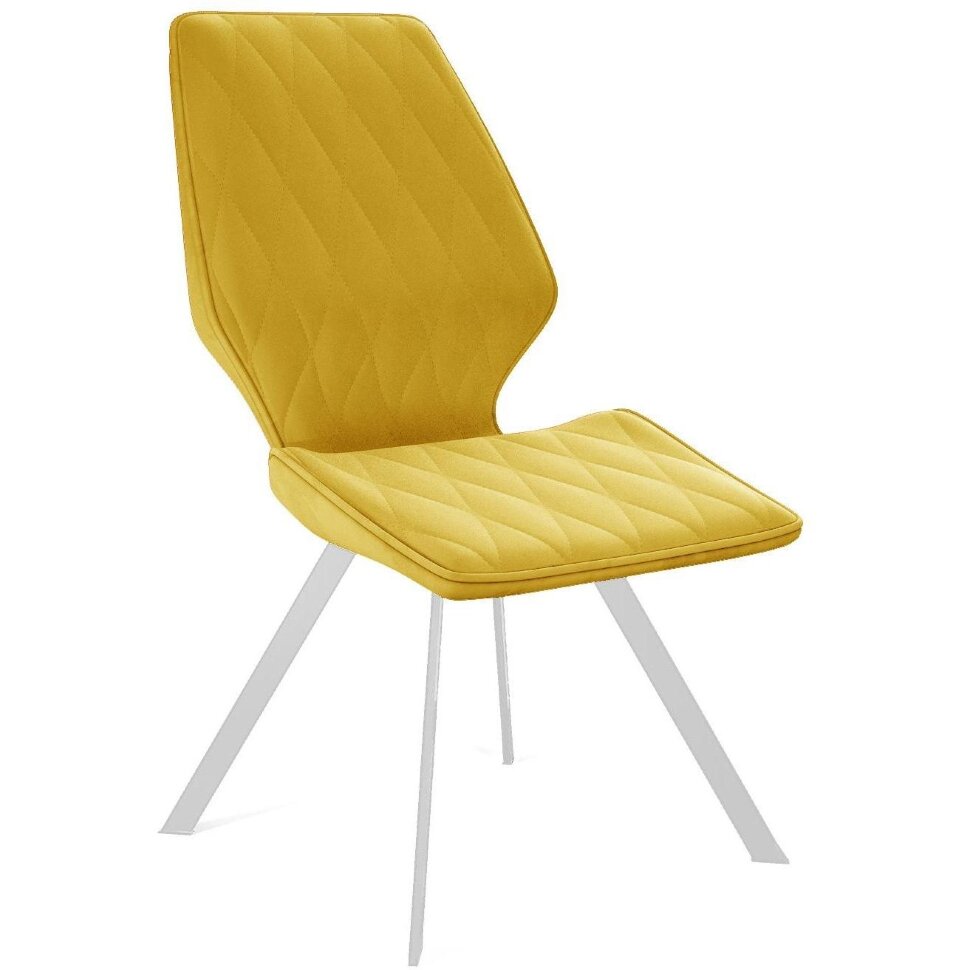 Стул DikLine 242M B16 YELLOW/ ножки белые Стул DikLine 242M B16 YELLOW/ ножки белые