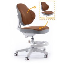 Кресло детское ErgoKids GT Y-405 BR ortopedic - обивка коричневая однотонная  одна коробка