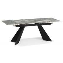 Керамический стол Ливи 140(200)х80х78 оробико / черный
