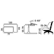 Комплект парта Mealux Montreal 2 Lite KP  арт. BD-670-2 MC/WG Lite   Y-609 KP  -  стол   кресло  /   коробок 2 шт.