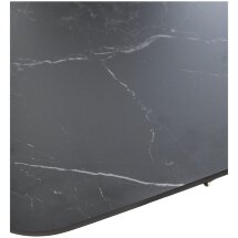 Стол BLANCO 160 MATT BLACK MARBLE SOLID CERAMIC / Орех, ®DISAUR