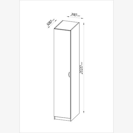 Шкаф для одежды однодверный ПЕГАС 
