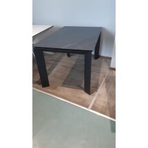 Стол DF208T matte black marble/black 1400(450+450)*900 ЭКСКЛЮЗИВ (Образец из салона)