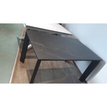 Стол DF208T matte black marble/black 1400(450+450)*900 ЭКСКЛЮЗИВ (Образец из салона)