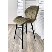 Полубарный стул MARCEL BLUVEL-77 ASH GREEN (H=65cm), велюр М-City