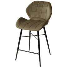 Полубарный стул MARCEL BLUVEL-77 ASH GREEN (H=65cm), велюр М-City