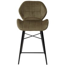 Полубарный стул MARCEL BLUVEL-77 ASH GREEN (H=65cm), велюр М-City