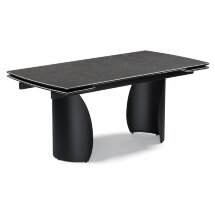 Керамический стол Готланд 180(240)х90х79 ink gray / черный