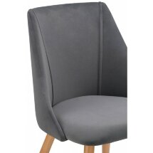 Стул на металлокаркасе Morgan dark gray / wood