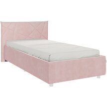 Кровать Бест 90х200 с ПМ велюр нежно-розовый