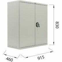Шкаф металлический (антресоль) BRABIX &quot;MK 08/46&quot;, 830х915х460 мм, 24 кг, 1 полка, разборный, 291137, S204BR080102