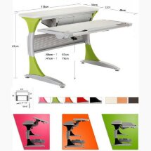 Детская парта Comf-pro Harvard bd333-c-r трансформер + ящик дуб/серый