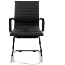 Кресло офисное / Техно CF / хром / серая экокожа