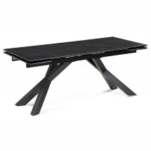 Керамический стол Хеме 180(240)х90х77 shakespeare black / черный