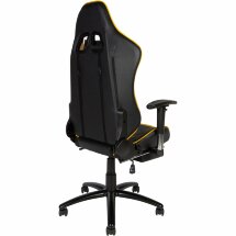 Кресло офисное / Lotus GTS реклайнер / черно - желтая экокожа/ стальная крестовина