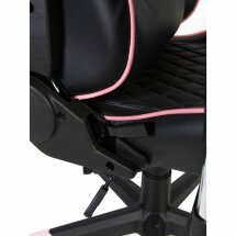 Кресло офисное / Lotus GTO / черная экокожа фиолетовая окантовка/ пластиковая крестовина