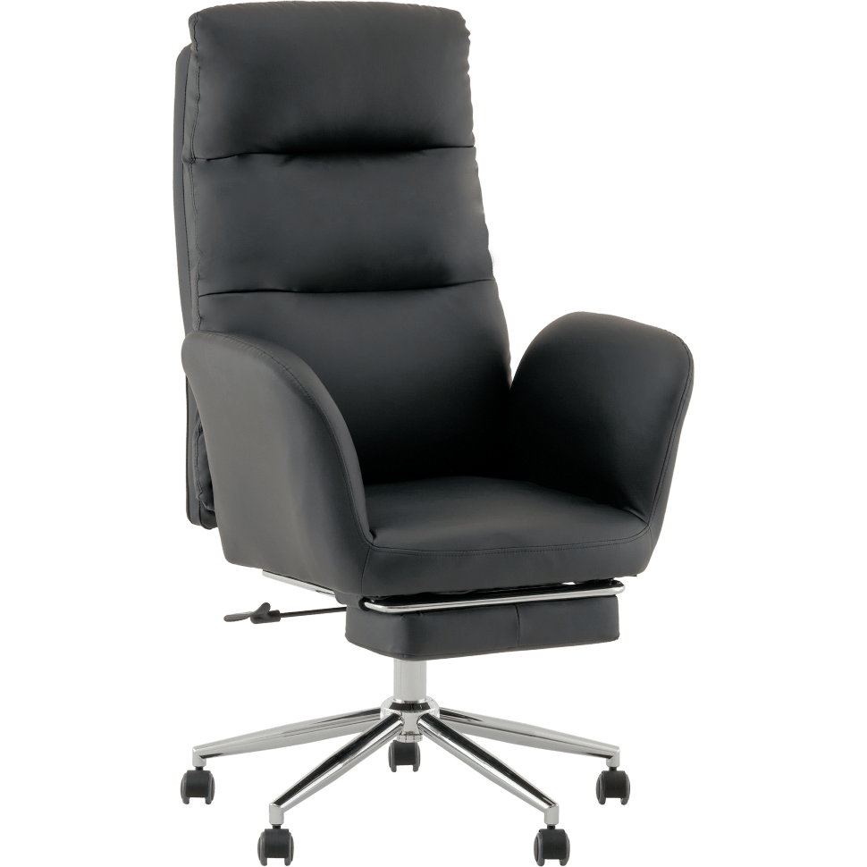 Кресло руководителя TopChairs Solid с оттоманкой черный Кресло руководителя TopChairs Solid с оттоманкой черный