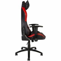 Кресло офисное / Lotus PRO carbon / черно - красная экокожа/ стальная крестовина