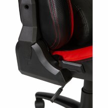 Кресло офисное / Lotus PRO carbon / черно - красная экокожа/ стальная крестовина