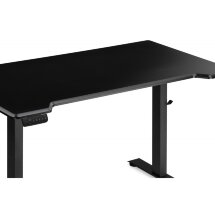 Компьютерный стол Маркос с механизмом подъема 140х80х75 черный / шагрень черная
