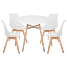 Обеденная группа Номиа 90 white / wood