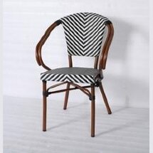 Кресло ELSA алюминиевое черно - белый