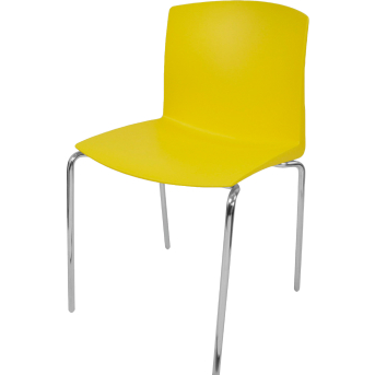 Стул пластиковый на металлокаркасе Pull-15 Giallo yellow Ral 1016 Желтый